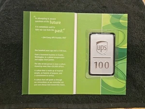 UPS 100 Years of Service Metal Bar From A Boeing 727 N907UP Made in 2007 - Picture 1 of 6