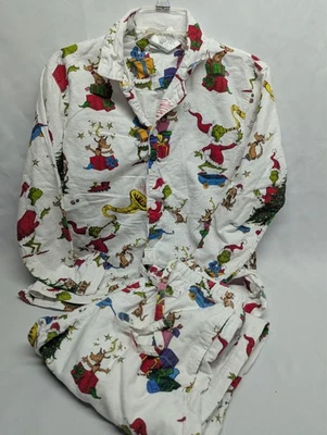Pijama Pottery Barn Teen de franela de algodón orgánico Grinch XXS Foto 1 de 4