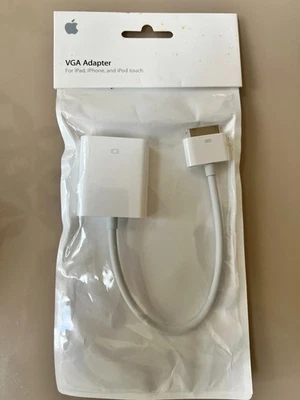 NEW Apple VGA Adapter for iPad, iPhone and iPod Touch (30-pin to VGA) A1368 - Image 1 of 2