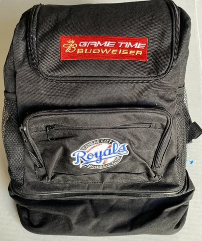Kansas City Royals, Baseball Club, Budweiser, Game Time, Backpack, NWOT, Black Cover
