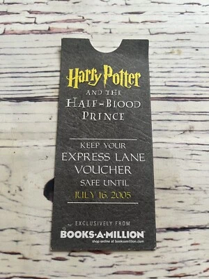 Harry Potter And The Half Blood Prince Express Lane Voucher 2005 Books A Million - Image 1 of 2