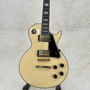 IN STOCK LP Cream Yellow Electric Guitar Fixed Bridge HH Pickups solid body - Picture 1 of 13