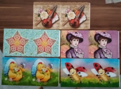 5 Wunderschöne PRICKEL - KARTEN +++ 16 x 16 cm. Groß +++ Karin Jittenmeier 1 - Bild 1 von 4