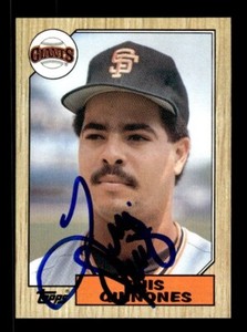 LUIS QUINONES SIGNED 1987 TOPPS #362 - ON-CARD AUTOGRAPH - SAN FRANCISCO GIANTS