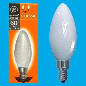 20x 60W GE Frosted Candle Incandescent Filament Dimmable Light Bulbs SES E14 - Picture 1 of 1