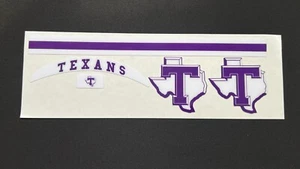 Tarleton State Texans Mini Football Helmet Decal Set - Picture 1 of 1