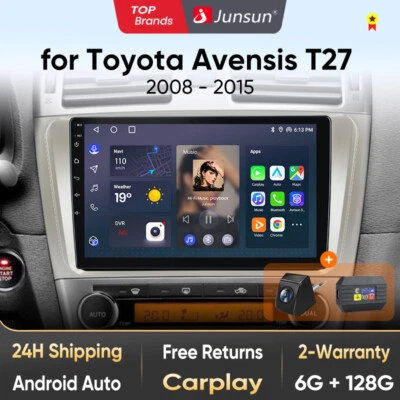 6+128G Für Toyota Avensis T27 2008-2015 Android 13 Autoradio CarPlay DAB Navi  - Bild 1 von 4