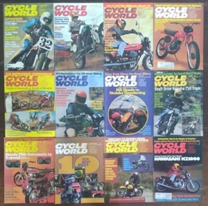 12 x Cycle World Motorcycle Magazines Jan-Dec 1976 - Picture 1 of 1