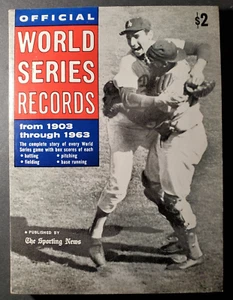 Vintage 1963 "The Sporting News Oficial Serie Mundial Récords de 1903-1963" - Imagen 1 de 11