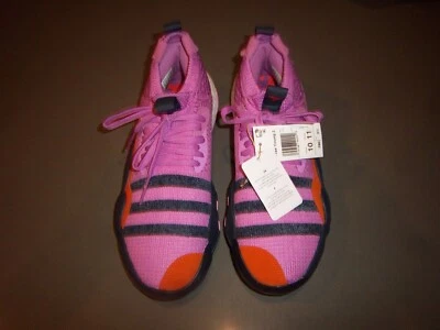 ADULT ADIDAS M-10/W-11 TRAE YOUNG 2 PURPLE/BLACK/ORANGE SHOES - NWOB - Image 1 of 4