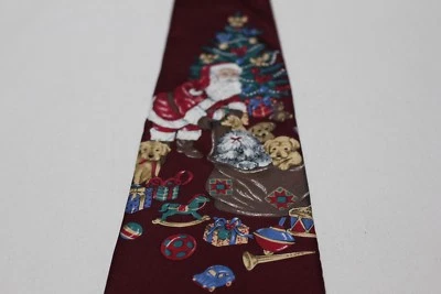 STAFFORD - РОЖДЕСТВЕНСКИЕ ЩЕНКИ - ВИНТАЖНЫЙ СДЕЛАНО В США - 100% ИТАЛЬЯНСКИЙ ШЕЛКОВЫЙ ГАЛСТУК! - Изображение 1 из 4