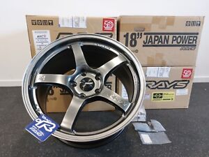 Rays Gramlights 57cr Wheels  Grace Silver 18x9.5 Brand New With Centre Caps