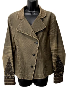 Dries Van Noten Womens Embroidered Jacket Texture Artsy 42 *READ - Bild 1 von 14