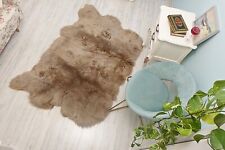 Real TRIPLE Beige Sheepskin Carpet Winter Home Decor Plush Bedside Sheepskin Fur