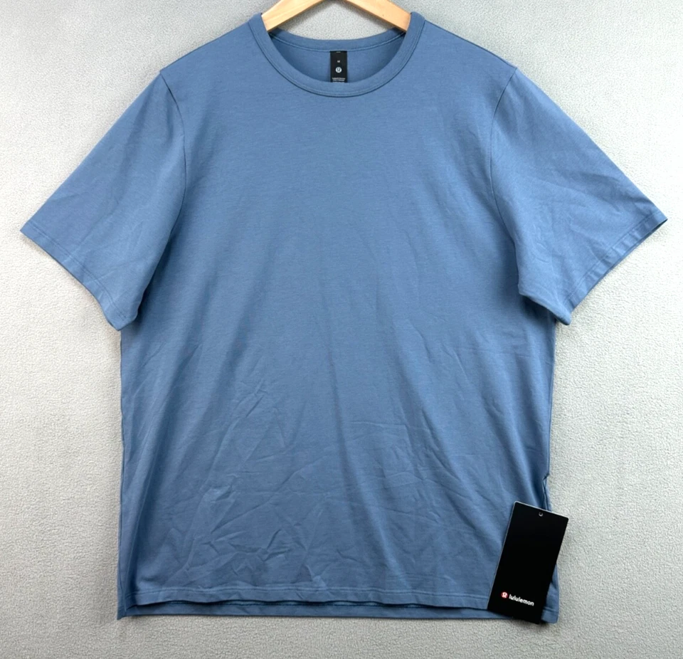 Lululemon Organic Cotton Classic-Fit T-Shirt Small Blue Washed Denim LM3FQQS