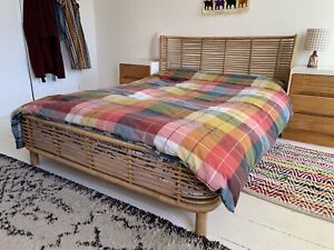 Habitat Nadia Double Rattan Bed Frame - Natural £720 New!