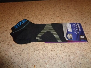 1 Pair VoxxLife Stasis Socks Enhanced Athletic No Show (Unisex, XL) New Black - Picture 1 of 5