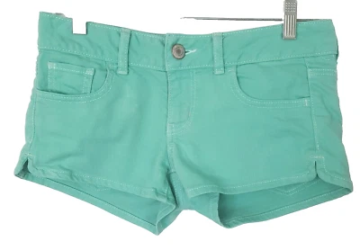 American Eagle Outfitters Stretch Shorts Women's Size 2 Flat Front Green Denim - Image 1 of 4