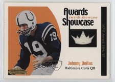 2001 Fleer Showcase Awards Showcase Materials /100 Johnny Unitas HOF