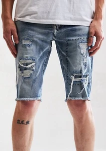 EMBELLISH Marke JAX Shorts (abgenutzt blau) neu mit Etikett Größe 30 KOSTENLOSER VERSAND - Bild 1 von 8