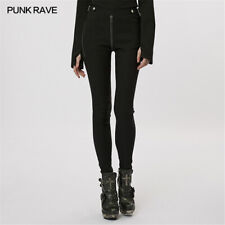 Punk Rave Women Elastic Light Elegant Trousers  Black Slim Fit Tight Pants
