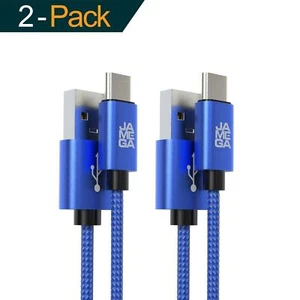 2 x 2 m câble USB-C bleu câble de charge rapide câble de données pour Samsung Huawei - Photo 1/6