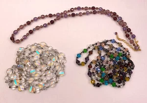 Lote de 21 Collares Cuerda Colección Joan Rivers Cristal Multicolor Cuentas - Imagen 1 de 9