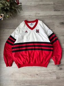 Adidas Nebraska Huskers NCAA Track Jacket 90s Vintage - Picture 1 of 13