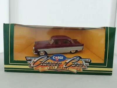 Corgi Classic Ford Zodiac rosso bianco 1:43 nella scatola - Immagine 1 di 4