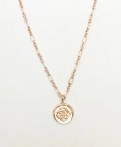 Kendra Scott Adjustable Rose Gold Plated Logo Coin Pendant Necklace - Picture 1 of 7