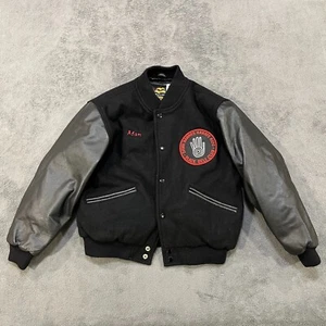 New Z Lander Wool Leather Sleeve Letterman Jacket Embroidered Youth Size 14/16 - Picture 1 of 10