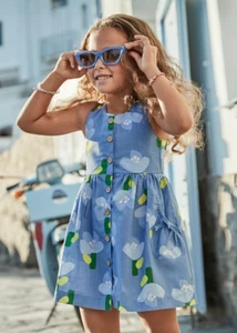 Vestido Mayoral Girls estampado flores botones 3960 NUEVO F/S 2025 talla 122 / 7 Y - Imagen 1 de 4