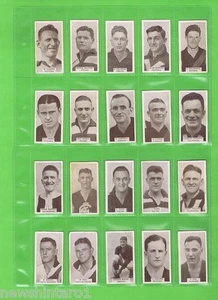 #DD. FULL SET 1933 VFL FOOTBALLERS WILLS CIGARETTE  CARDS #1 to #200 - Picture 1 of 12