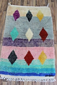 Azilal Berber Rug Beni Ourain Area Rug Moroccan rug Berber Rug 5.38 x 3.47 FT - Picture 1 of 12