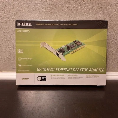 D-LINK DFE-530TX+ FAST ETHERNET 10/100Mbps NETWORK ADAPTER-BRAND NEW - Image 1 of 4