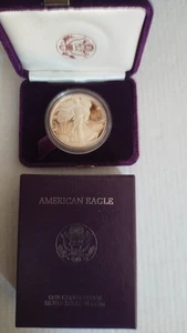1989-S American Silver Eagle Proof Coin with Original Government Packaging - Picture 1 of 2