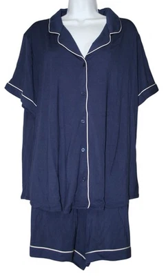 Juego de pijama para mujer The Company Store XXL azul marino Tencel modal suave cómodo sostenible Foto 1 de 4