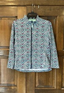 Vineyard Vines Girls Lightweight Jacket Size XL Youth Zip Up Geometric Kids - Picture 1 of 7