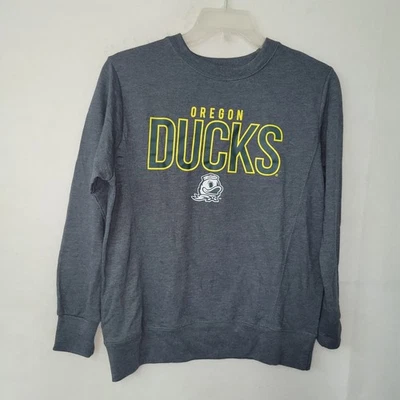 Sudadera Oregon Ducks Gris Cuello Redondo Adulto Mediana Antigua Marca Universitaria NCAA Foto 1 de 4