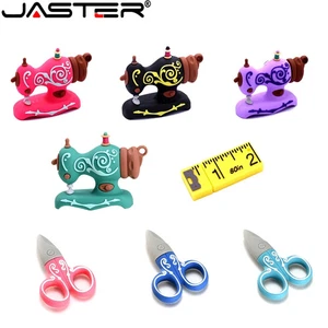 Sewing Machine USB Flash Drive 64GB Scissors Tailor Ruler Memory Stick Storage - Afbeelding 1 van 23