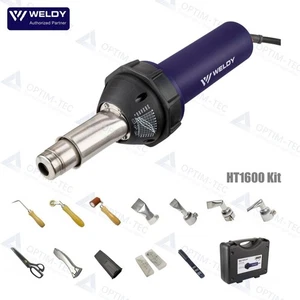 WELDY 1600W Hot Blast Torch Overlap Heat Welding Tool Welder Gun Kit - Picture 1 of 15