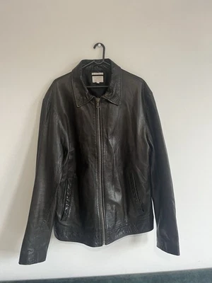 Gant rugger Cafe Racer Brown Leather Jacket XL - Image 1 of 4