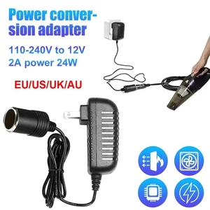 AC Wall Outlet to 12V DC Car Cigarette Lighter Converter Socket Adapter Plug - Picture 1 of 28