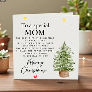 Personalised Merry Christmas to a special Mum Card from son,Daughter - Picture 1 of 5