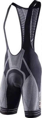 NEU X-Bionic "The Trick" LANGE Fahrrad Trägerhose gepolstert Fahrrad XL schwarz volle Länge - Bild 1 von 4