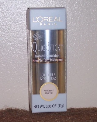 NOS L'Oréal Paris QuickStick Instant Foundation - Oil-Free - Nude Beige 0.38 OZ - Image 1 of 4