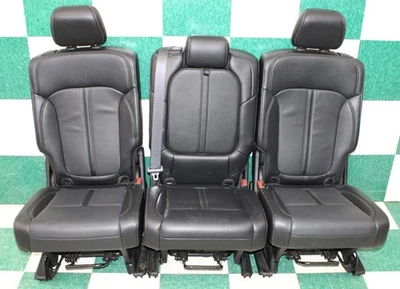 24' WAGONEER LWB Black Leather Rear Second 2nd Row Backseat Bench Seat Assembly Foto 1 de 4