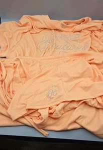 JUICY COUTURE SLEEPWEAR PAJAMA SET WOMEN'S PLUS SIZE 2X PEACH VIBES STRETCH - Picture 1 of 9