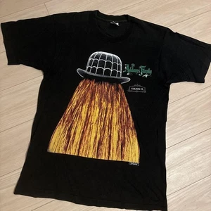 90s The Addams Family COUSIN IT Print Movie T-Shirt Vintage Size L Black - Picture 1 of 5