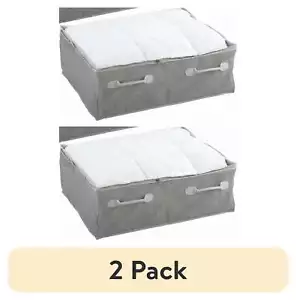 (2-Piece) Zippered Polyester/Cotton Adult Storage Box Set, 26 in. x 21 in. - Picture 1 of 7